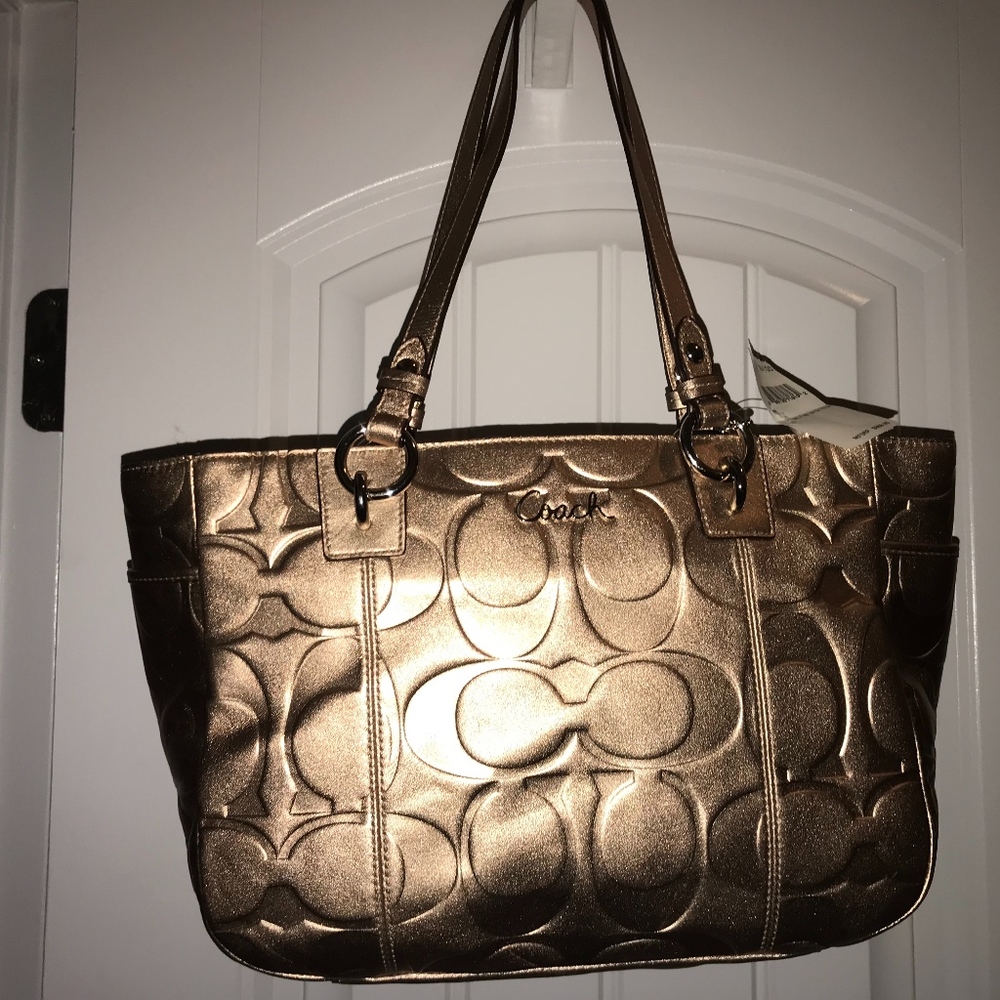 Gold Coach Bag